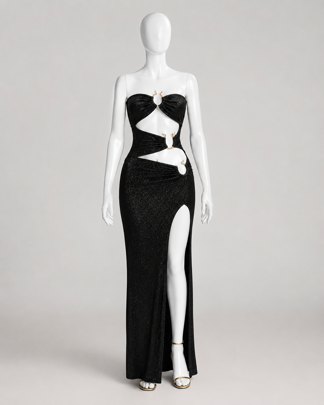 Sylvie Strapless Cut-Out Bodycon Maxi Party Dress