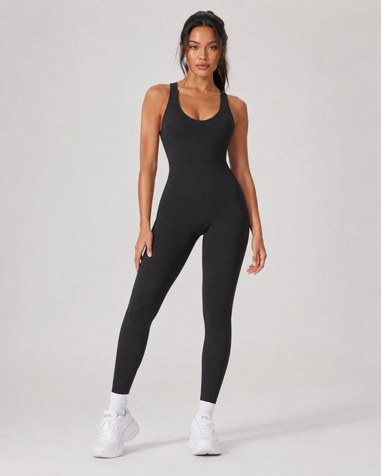 Skye Seamless Open Back Sleeveless Workout Playsuit