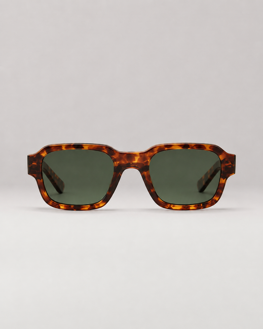 Riviera Transparent Frame Square Retro UV400 Sunglasses
