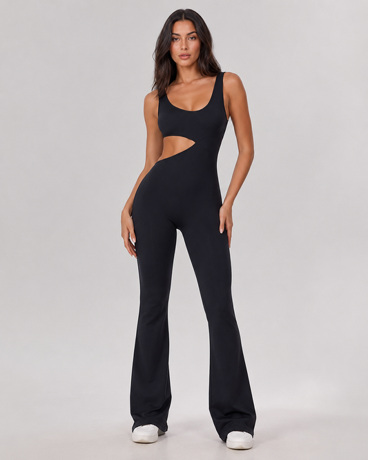 Sloane Sculpting Sleeveless Flared Leg Yoga Jumpsuit