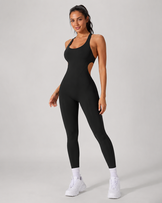Skye Seamless Open Back Sleeveless Workout Playsuit