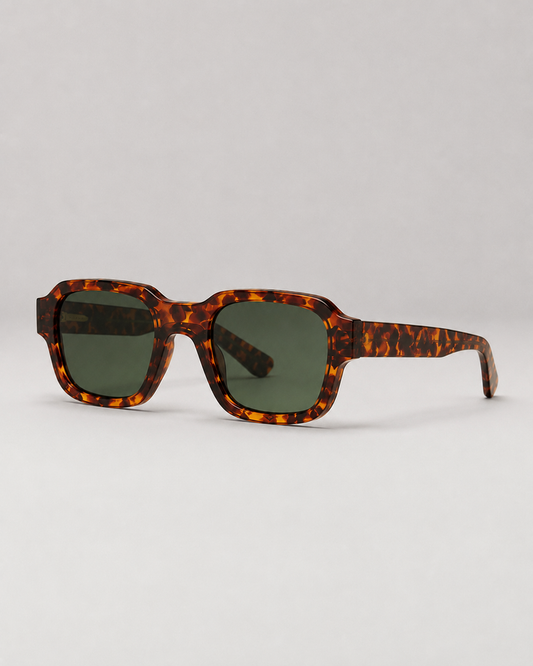 Riviera Transparent Frame Square Retro UV400 Sunglasses
