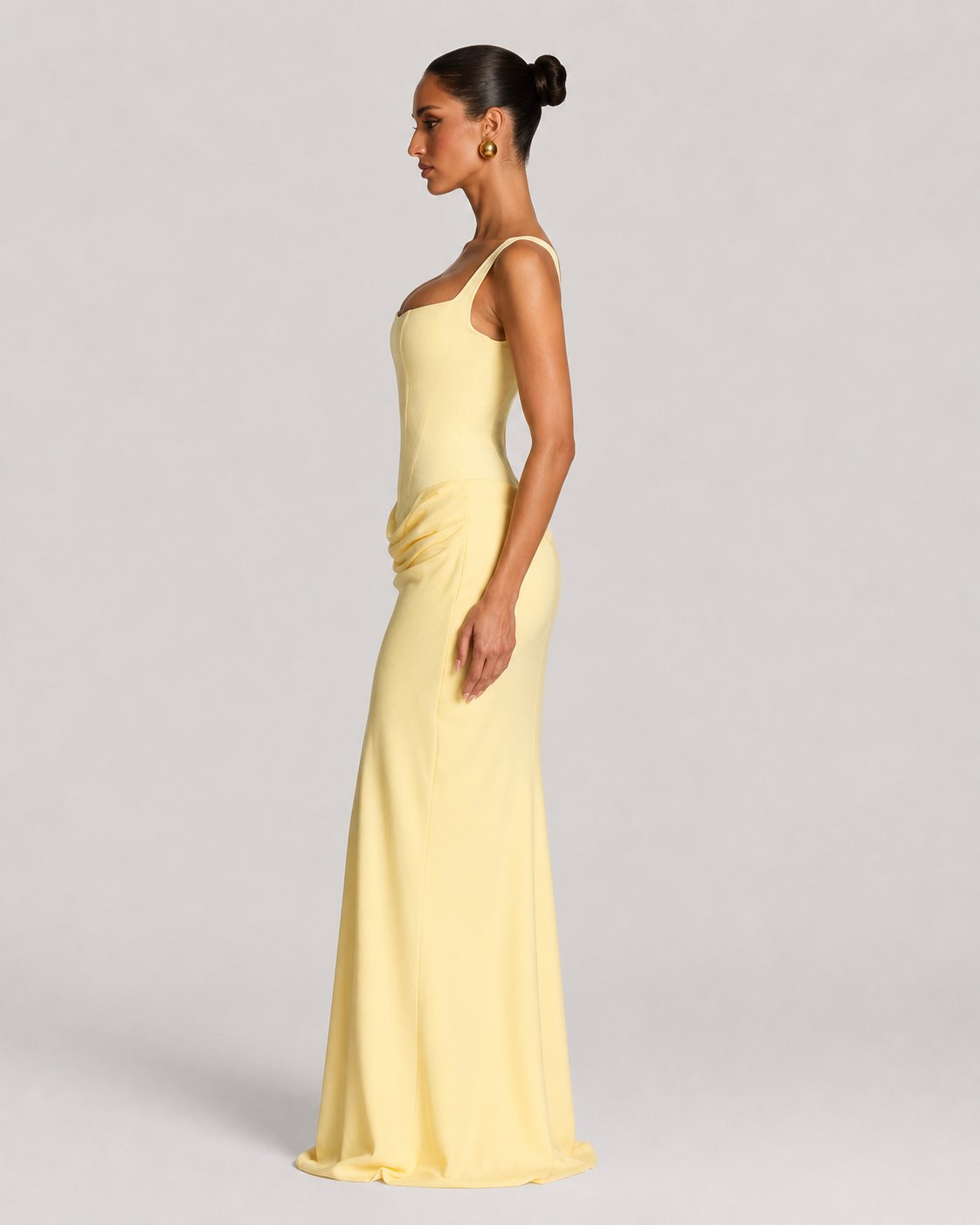 Verity Corset Bodice Flowing Maxi Evening Dress