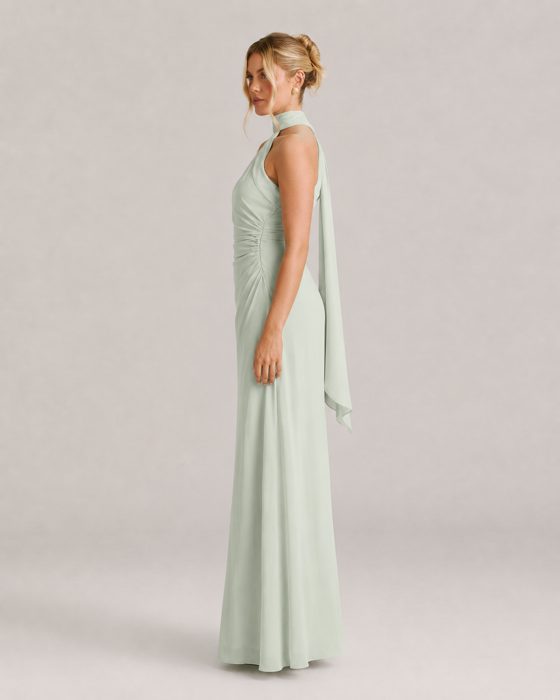 Elowen One Shoulder Chiffon Maxi Bridesmaid Dress