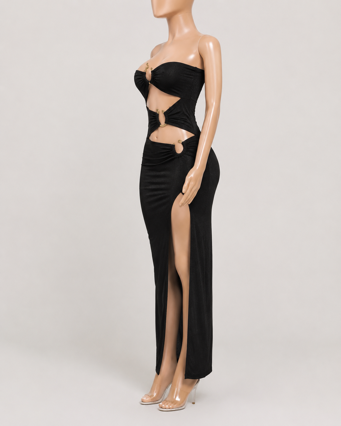 Sylvie Strapless Cut-Out Bodycon Maxi Party Dress
