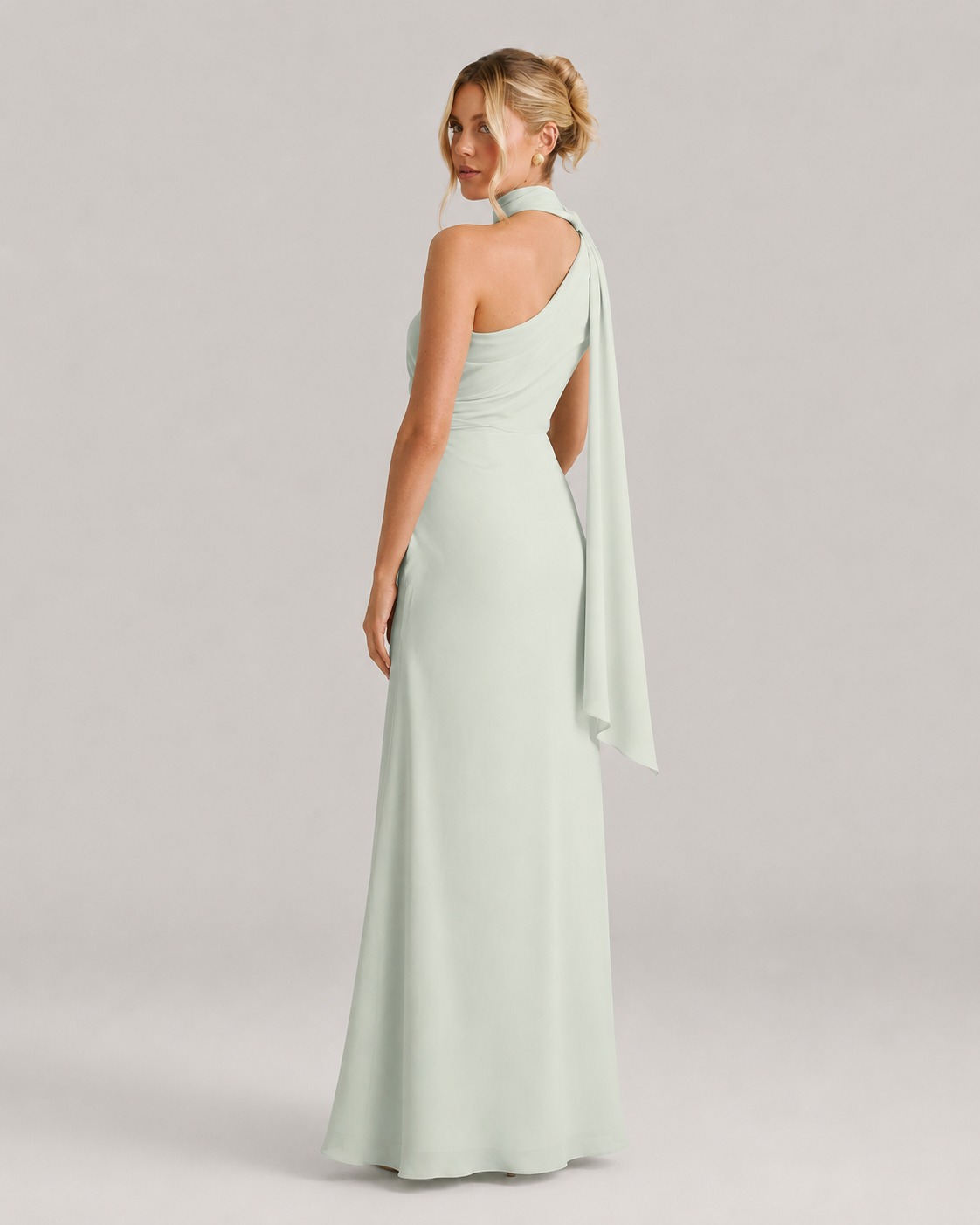 Elowen One Shoulder Chiffon Maxi Bridesmaid Dress