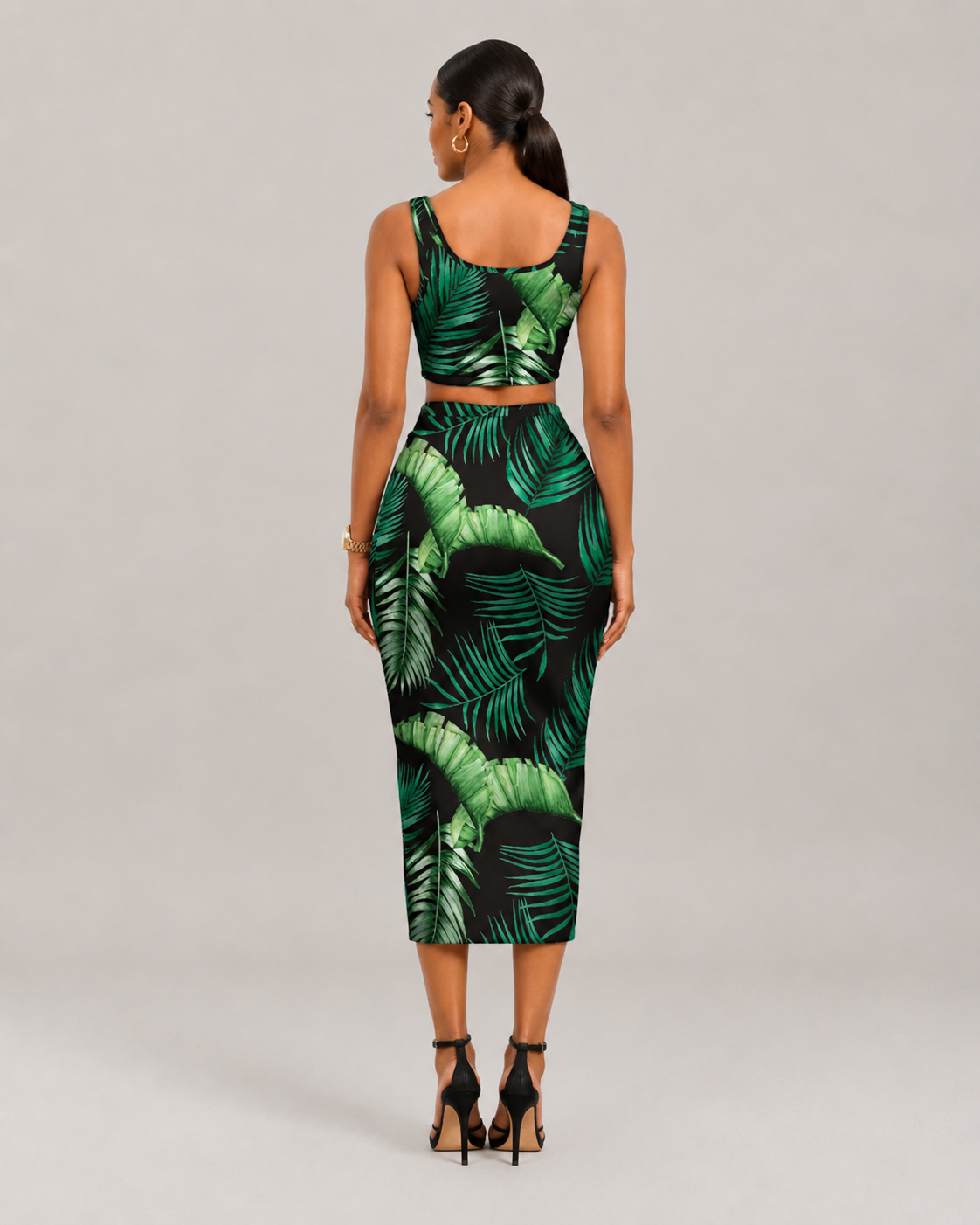Anya Printed Cami Top and Wrap Midi Skirt Set