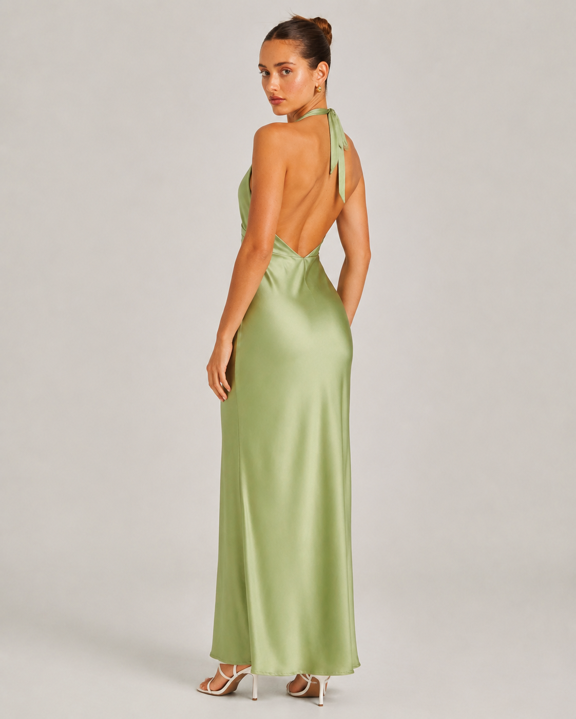 Maeve Halter V-Neck Slim Fit Evening Maxi Dress