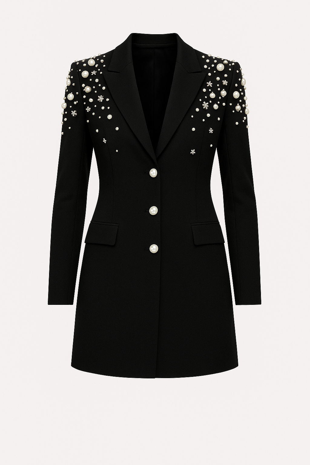 Henrietta Crystal Detail Longline Blazer Dress
