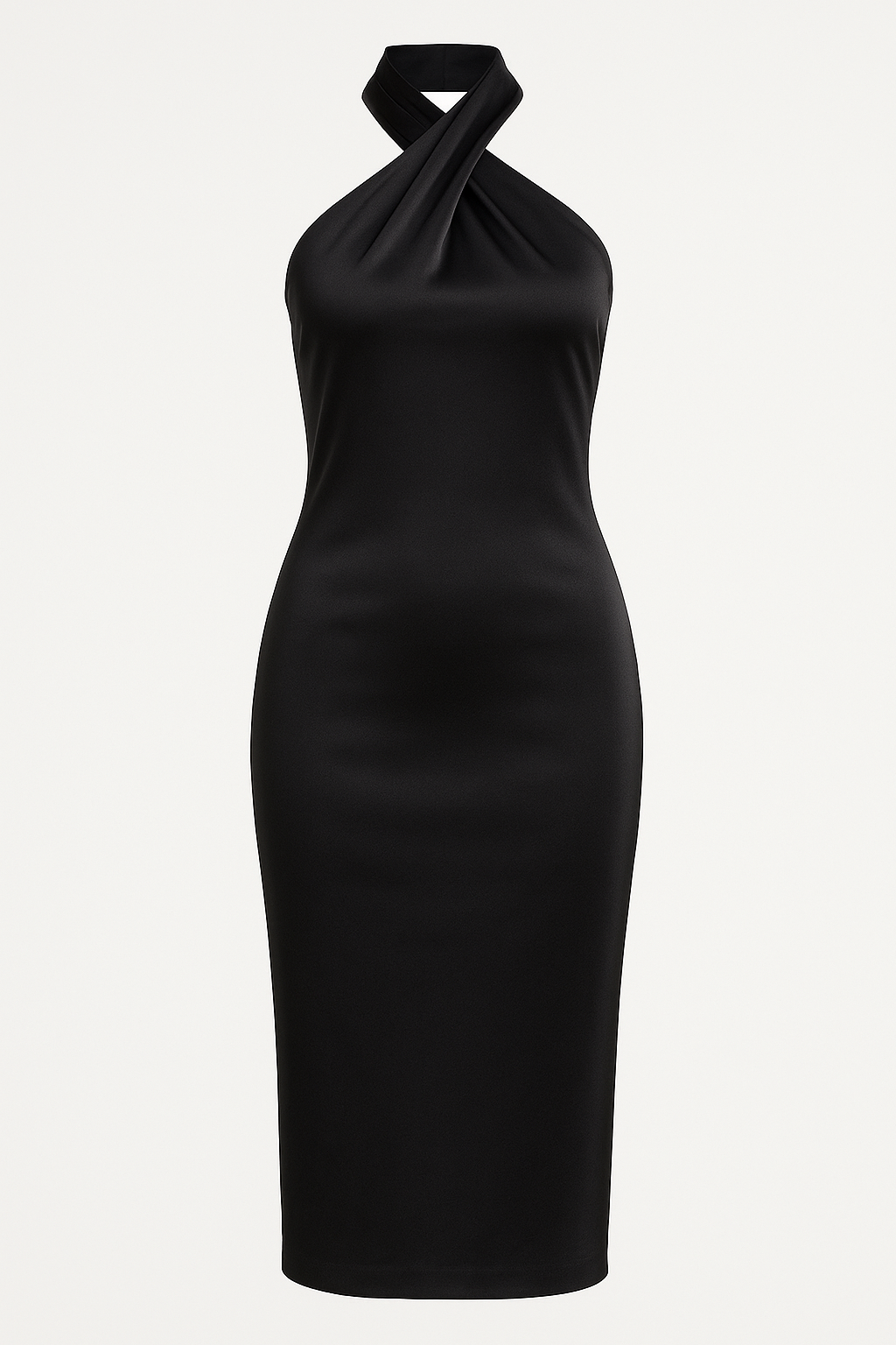 Zadie Asymmetric Halter Backless Bodycon Maxi Dress