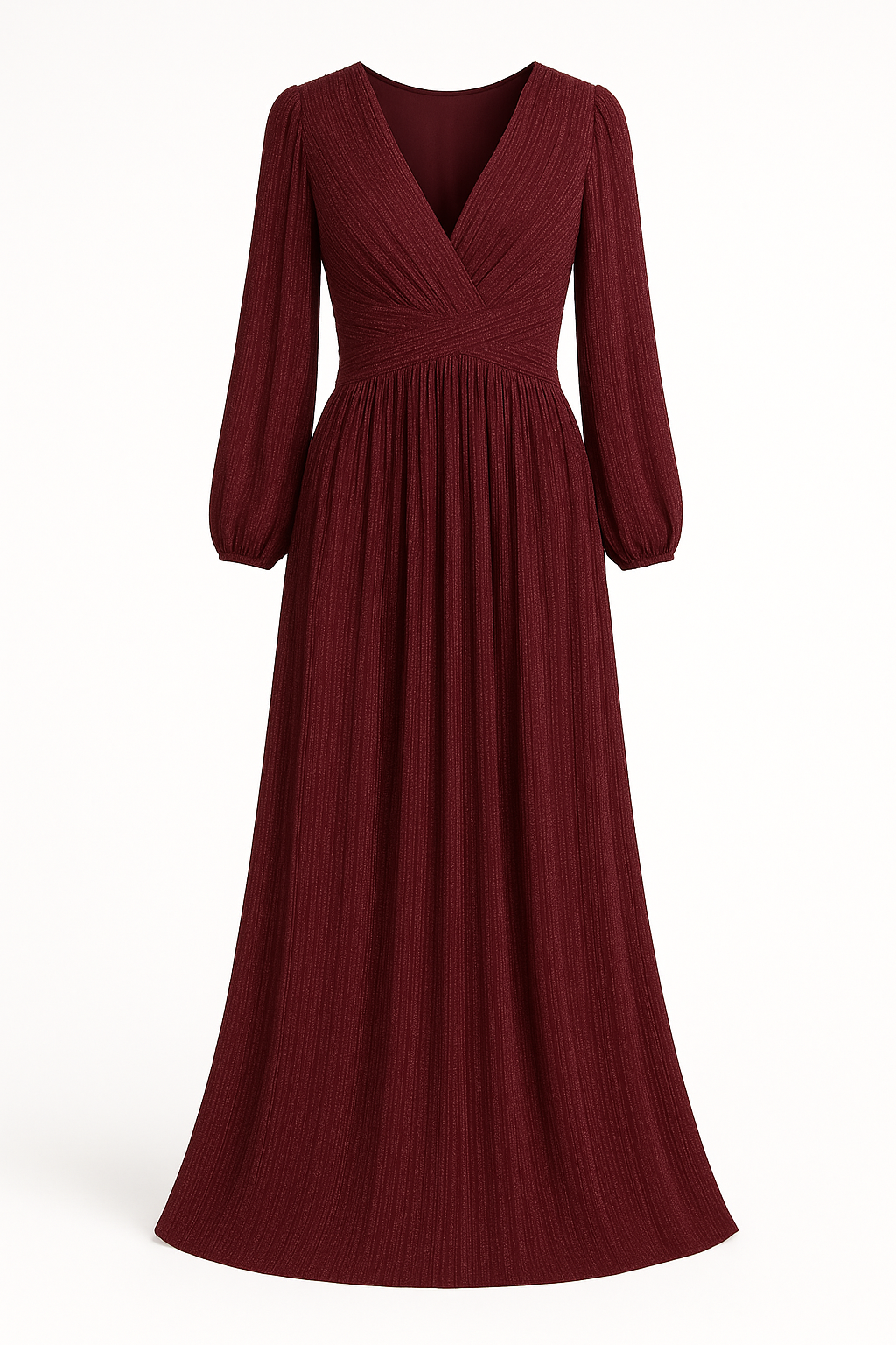 Stella Sparkle Sequin V-Neck Maxi Dress with Sleeves