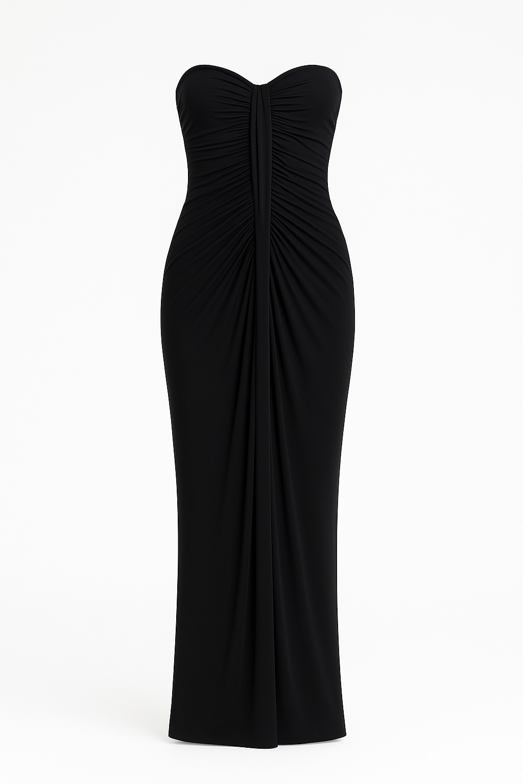 Portia Strapless High Waist Chiffon Maxi Dress