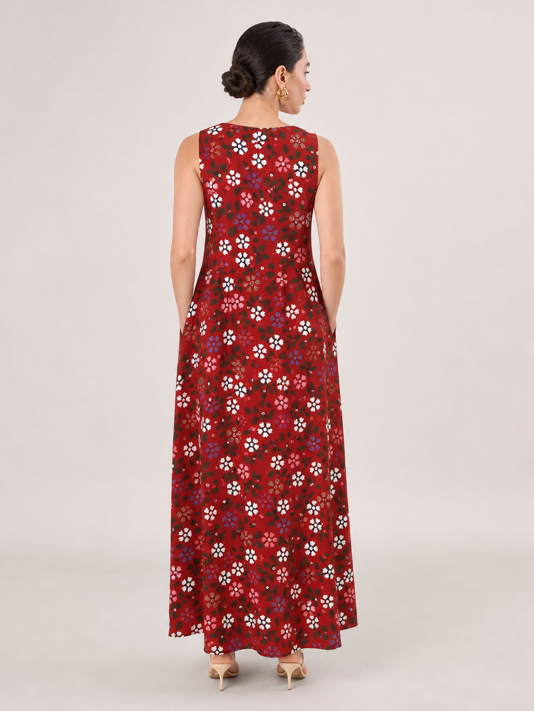 Paloma Floral V-Neck Loose Maxi Dress with Pockets